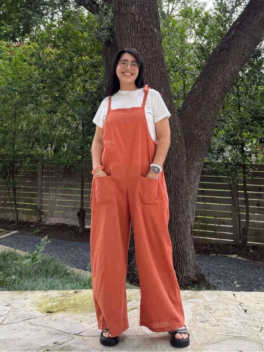 Shiny by Nature orange overalls